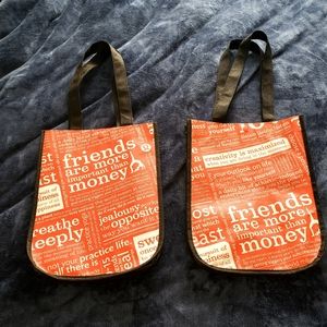 New  Two Lululemon bags  small red white black